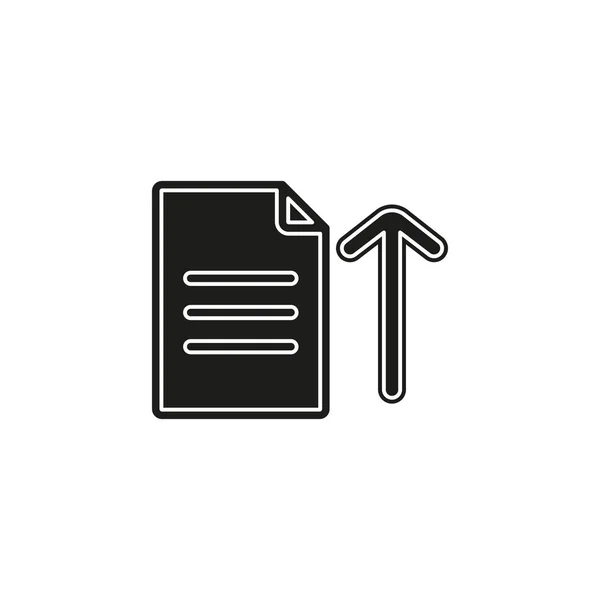 Vektor Upload Dateisymbol Dateidokumentsymbol Abbildung Flaches Piktogramm Einfaches Symbol — Stockvektor