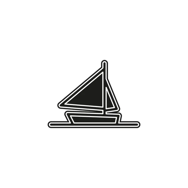 Icona Della Nave Nave Crociera Illustrazione Vettoriale Della Barca Simbolo — Vettoriale Stock