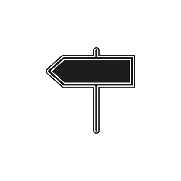 Vektor Wegweiser Straßenrichtungssymbol Isoliert Informationssymbol Flaches Piktogramm Einfaches Symbol — Stockvektor