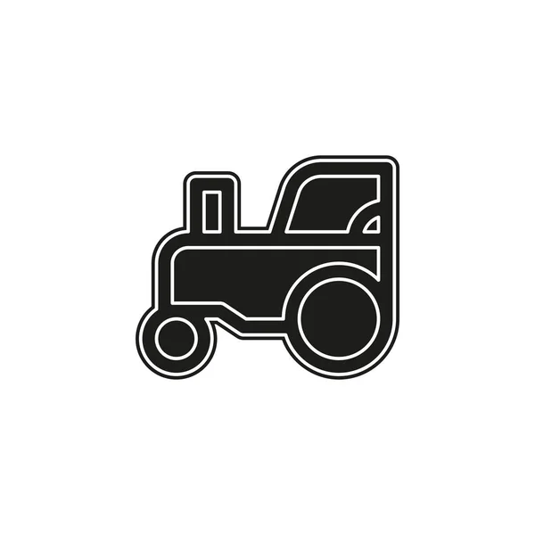 Vektor Traktor Illustration Landwirtschaftliche Fahrzeuge Landwirtschaftliche Maschinen Flaches Piktogramm Einfaches — Stockvektor