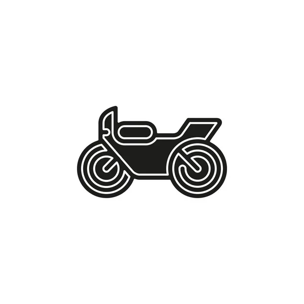 Motosiklet Illüstrasyon Vektör Motosiklet Sembolü Yarış Bisiklet Vektör Düz Piktogram — Stok Vektör