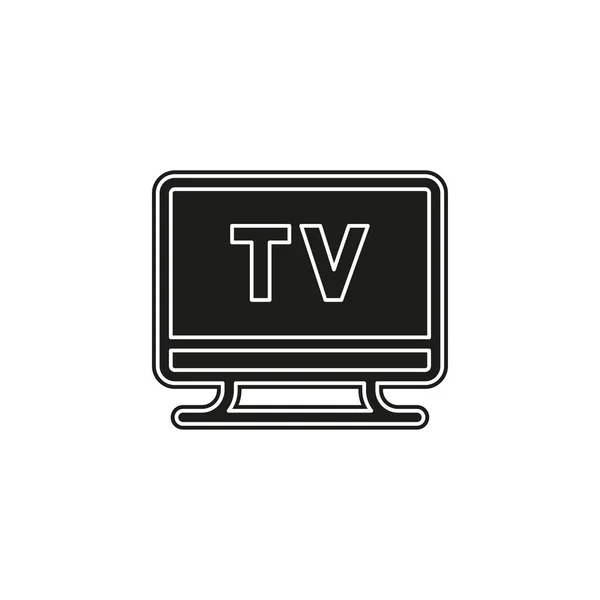 Icono Televisión Ilustración Pantalla Televisión Vectorial Espectáculo Vídeo Símbolo Entretenimiento — Vector de stock