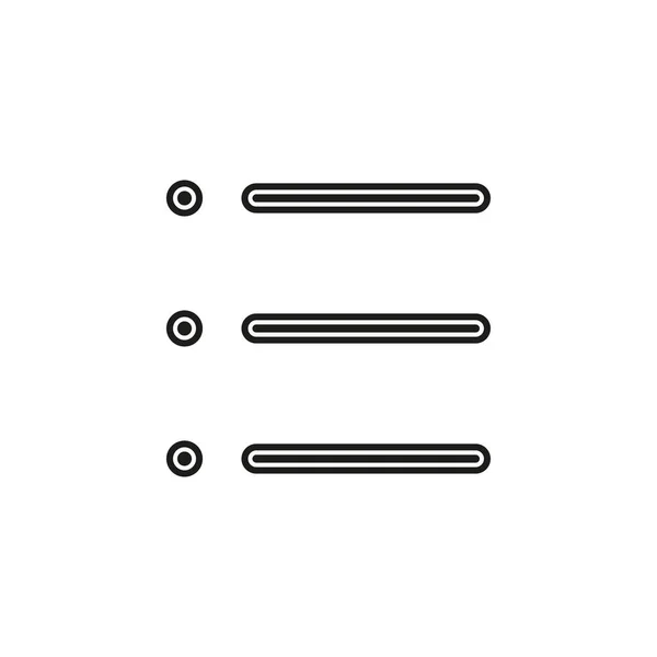Значок Списка Опции Представления Содержания Символ Списка Знак Опций Плоская — стоковый вектор