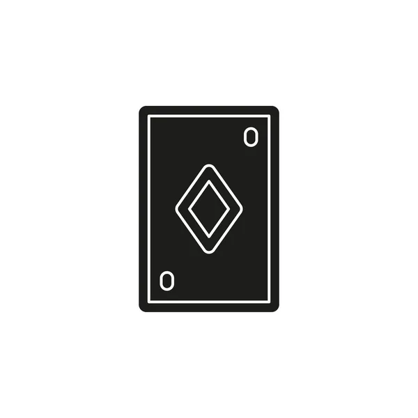 Spelkort Illustration Casino Symbol Spelkort Logga Flat Piktogram Enkel Ikon — Stock vektor
