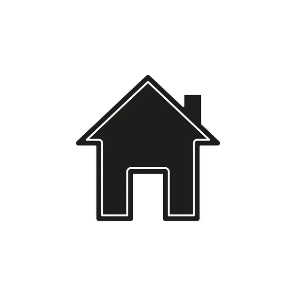 Ícone Home Casa Imobiliária Vetorial Símbolo Residencial Pictograma Plano Ícone — Vetor de Stock