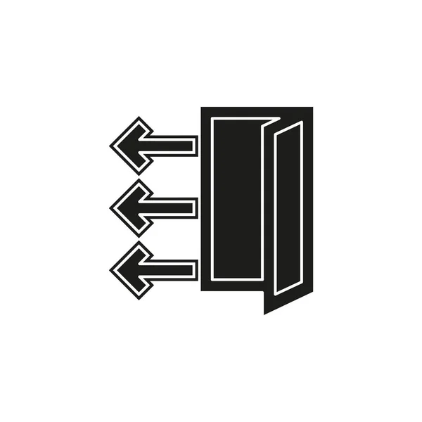 Иконка Векторного Выхода Знак Выхода Кнопка Выхода Системы Плоская Пиктограмма — стоковый вектор