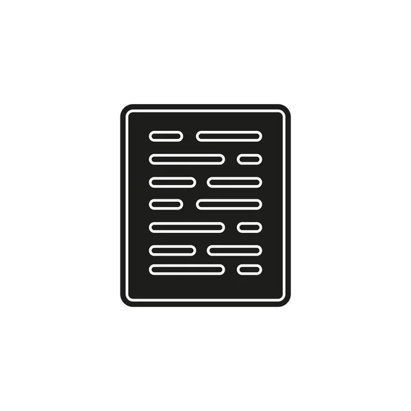 Dokumentenliste Papiersymbol Webseitensymbol Office Dateiformat Flaches Piktogramm Einfaches Symbol — Stockvektor