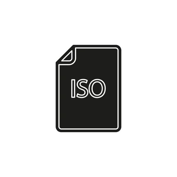 Download Iso Document Icon Vector File Format Symbol Flat Pictogram — Stock Vector