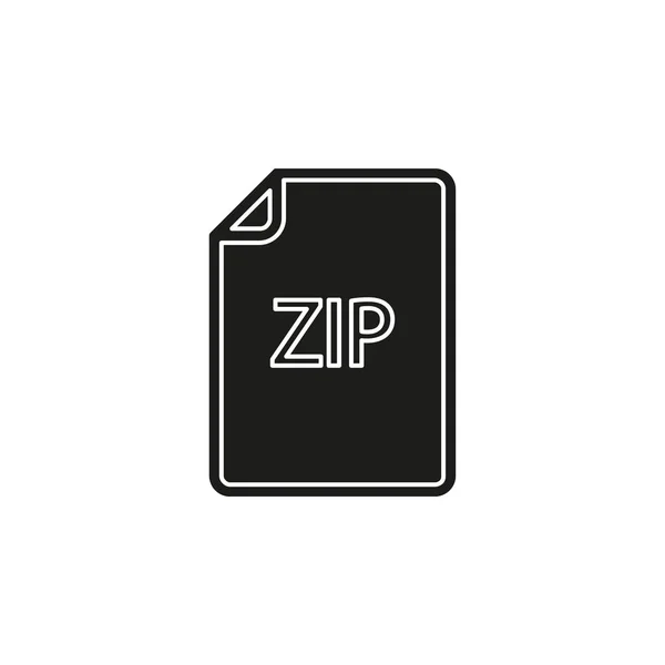 Download Zip Document Icon Vector File Format Symbol Flat Pictogram — Stock Vector