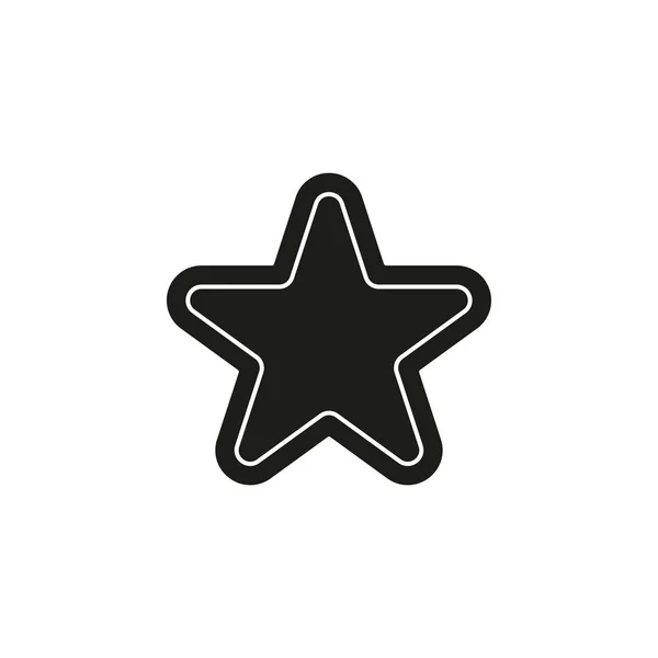 Symbol Gwiazdy Wektora Ocena Lub Kształt Nagrody Ikona Sukcesu Piktogram — Wektor stockowy