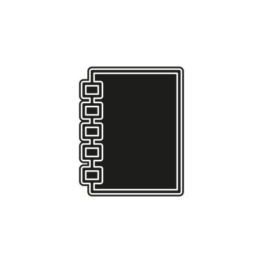 Organizatör planlayıcısı kitap simgesini - adres Defter simgesini - Organizatör simge - günlük Not nesnesi. Düz piktogram - basit simgesi