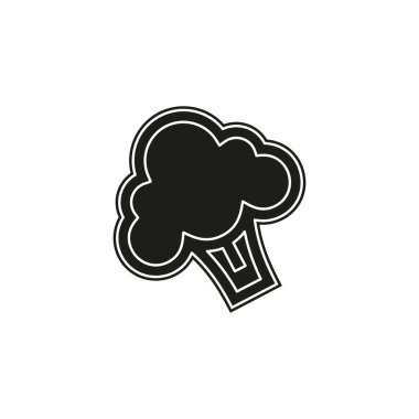 vektör brokoli sebze illüstrasyon, Vejetaryen beslenme sembolü - taze, sağlıklı ve organik. Düz piktogram - basit simgesi