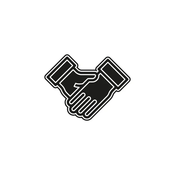 Соглашение Икона Рукопожатия Деловое Партнерство Символ Дружбы Плоская Пиктограмма Простая — стоковый вектор