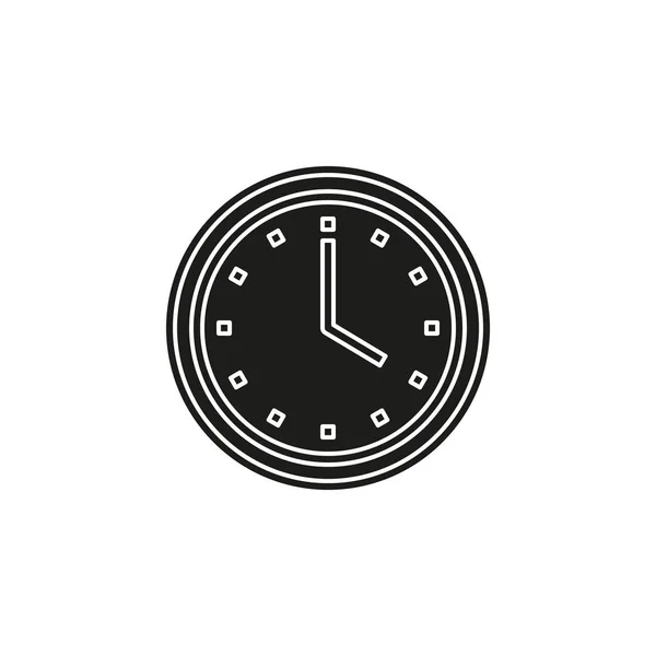 Clock Vector Icon Time Flat Pictogram Simple Icon — Stock Vector