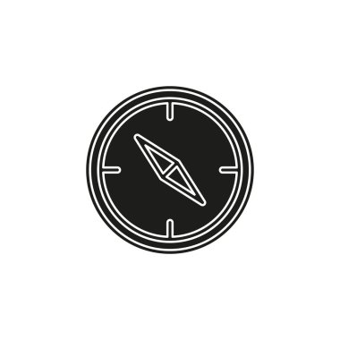 vektör pusula simgesini - navigasyon sembolü - yön simgesi. Düz piktogram - basit simgesi