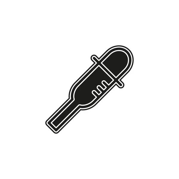 Vector Dropper Ikon Pipett Illustration Medicinska Instrument Vetenskap Symbol Flat — Stock vektor