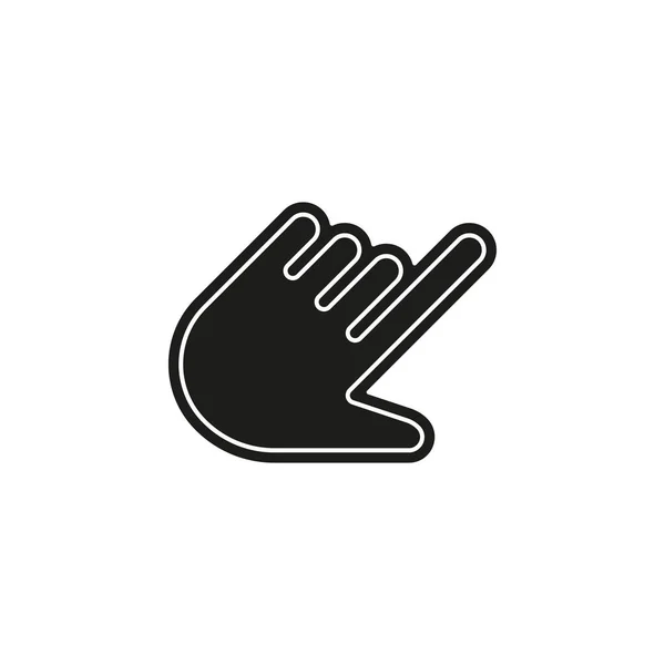 Vektor Hand Cursor Icon Illustration Mauszeiger Symbol Isoliert Flaches Piktogramm — Stockvektor