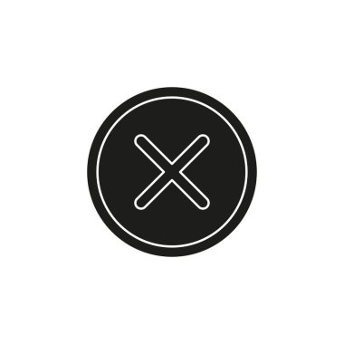 İşareti sil, simge. Düğmeyi kaldır. Vektör çizimi. Düz resim - basit simge