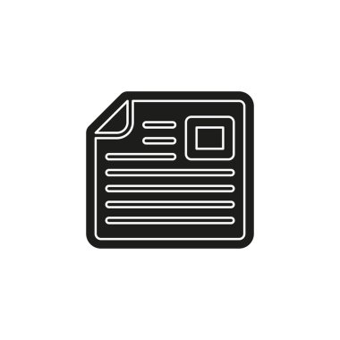 vektör gazetesi illüstrasyonu - haber simgesi - günlük medya bülteni, makale yayınlama işareti. Düz resim - basit simge