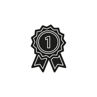 kazanan simgesi - altın ödülü - vektör ödül, şampiyon amblemi, başarı sembolü. Düz piktogram - basit simgesi