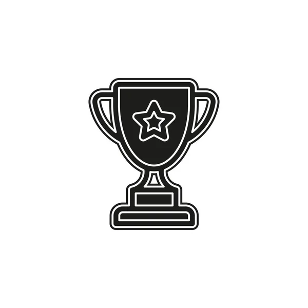 Simple Trophy Cup Pictograma Plano Icono Simple — Archivo Imágenes Vectoriales