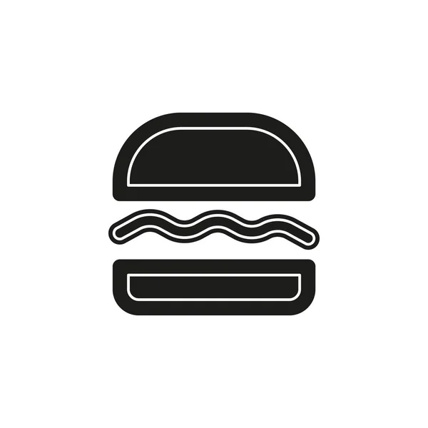 汉堡三明治图标 快餐图标 美国餐 不健康的快餐 餐馆图标 平面象形图 简单的图标 — 图库矢量图片