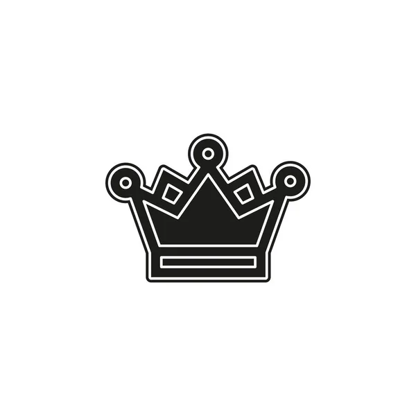 Altın Taç Icon Vektör Kral Taç Kraliçe Sembolü Görkemli Öğesi — Stok Vektör