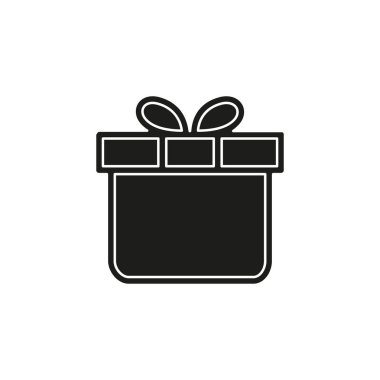 Vektör Hediye Kutusu illüstrasyonu izole edildi - bayram hediye kutusu simgesi - hediye kutusu simgesi. Düz resim - basit simge