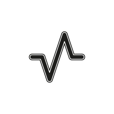 vektör ses hacmi dalga illüstrasyonu, ses müzik simgesi. Düz resim - basit simge