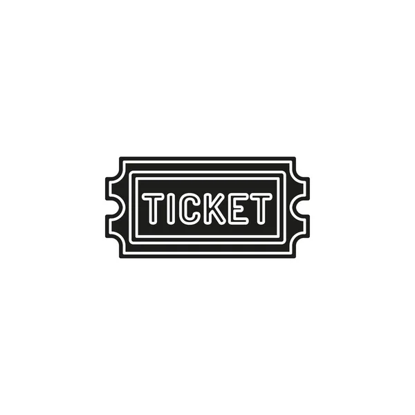 Movie Ticket Vector Admit One Illustration Admission Pass Icon Flat — Stock Vector