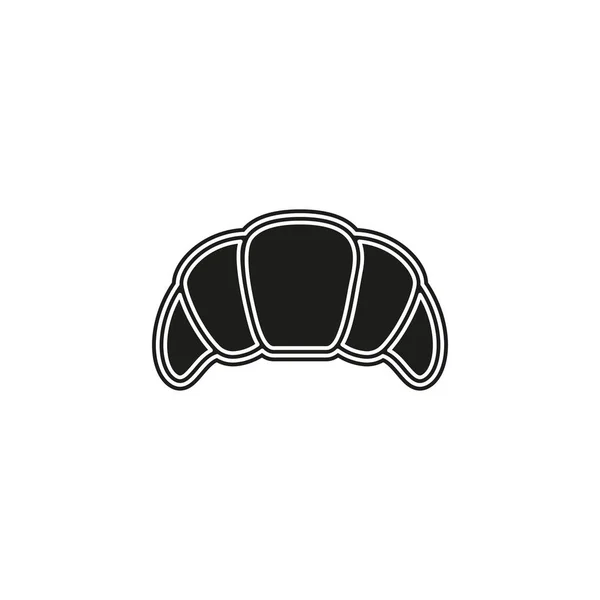 Vektor Croissant Illustration Frühstück Symbol Gebäck Symbol Isoliert Flaches Piktogramm — Stockvektor