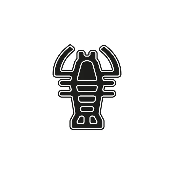 Symbol Vektorového Humra Symbol Ilustrace Raka Mořského Plochý Piktogram Jednoduchá — Stockový vektor