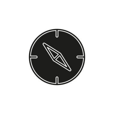 vektör pusula simgesini - navigasyon sembolü - seyahat etmek simge. Düz piktogram - basit simgesi