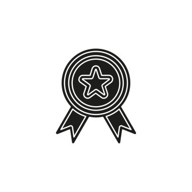 Sertifika mührü ikonu - vektör ödülü rozeti, sertifika ikonu - garanti şeridi sembolü - kalite garantisi işareti. Düz resim - basit simge