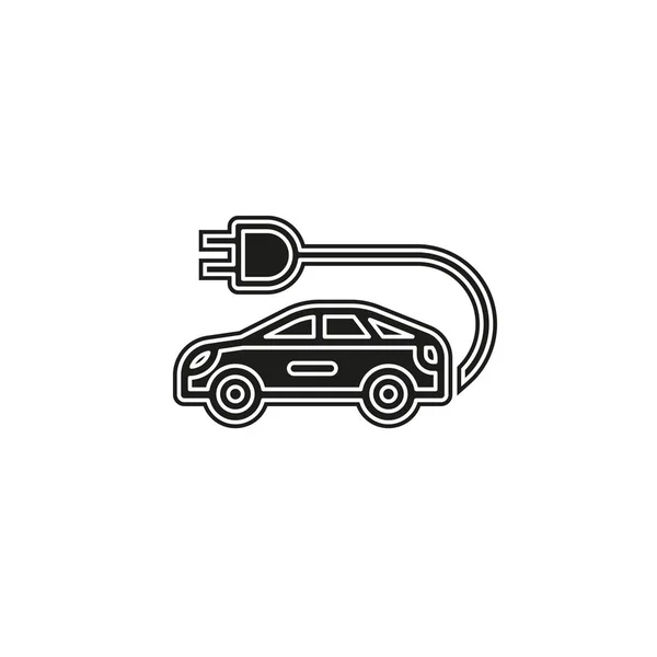 Elektro araba ikonu. Logo elemanı çizimi. Elektro araba sembolü koleksiyonu. Basit bir Elektro araba konsepti. Ağ ve cep telefonlarında kullanılabilir. Düz resim - basit simge