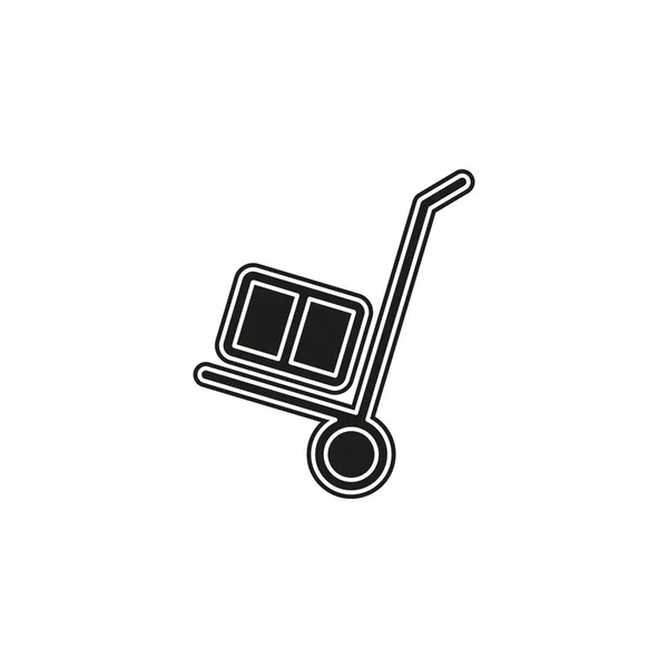 矢量机场行李车插图 旅行图标 交通标志符号 平面象形文字 简单图标 — 图库矢量图片