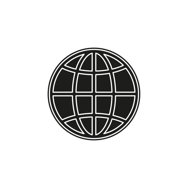 Vektorgrafik Der Erdkugel Planetensymbol Weltkarten Symbol Flaches Piktogramm Einfaches Symbol — Stockvektor