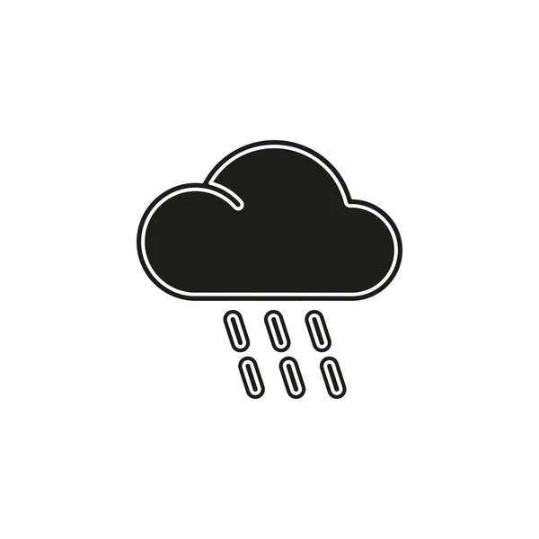 Ilustración Tormenta Del Tiempo Símbolo Lluvia Del Sol Icono Del — Vector de stock