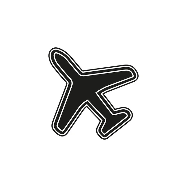 Airplane Icon Travel Icon Fly Flight Symbol Vector Plane Flat — Stock Vector
