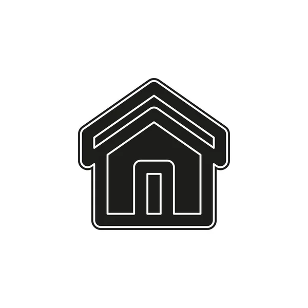 Σπίτι Εικονίδιο Διάνυσμα Σπίτι Ακινήτων Οικιστικό Σύμβολο Επίπεδη Εικονογραφία Απλό — Διανυσματικό Αρχείο