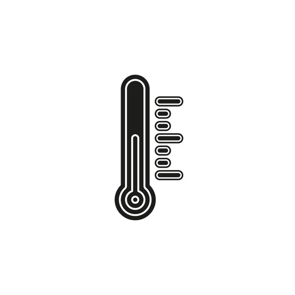 Иконка Термометра Символ Измерения Вектора Горячей Холодной Погодной Иллюстрации Плоская — стоковый вектор