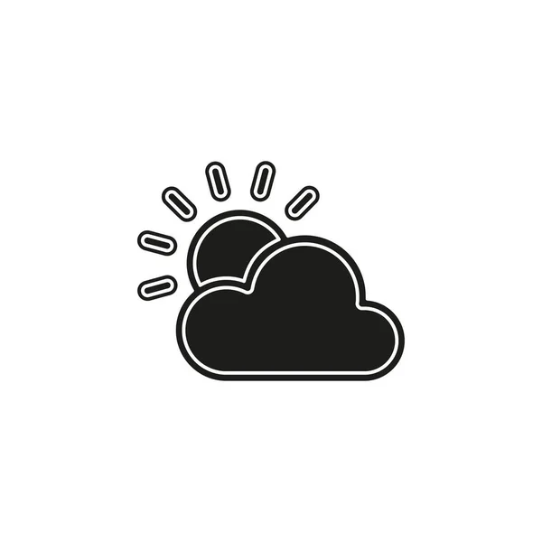 Tiempo Icono Pronóstico Vector Estaciones Nubes Tiempo Nublado Pictograma Plano — Vector de stock