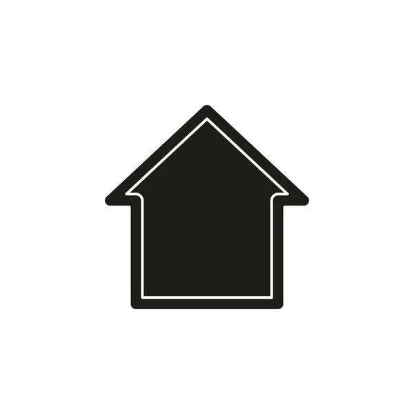 Ikona Domu Dom Wektor Nieruchomości Symbol Mieszkalny Piktogram Płaski Prosta — Wektor stockowy