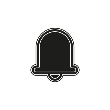 Çan simgesi, vektör uyarı sembolü çizimi. Düz resim - basit simge