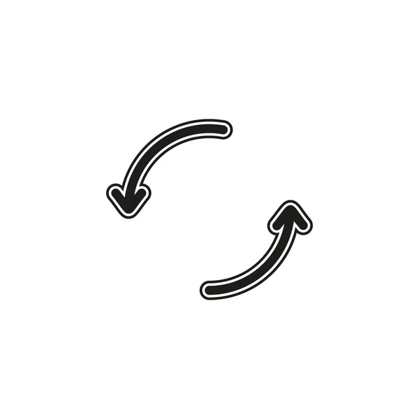 Значок Векторной Перезарядки Стрелки Плоская Стрелка Плоская Пиктограмма Простая Икона — стоковый вектор