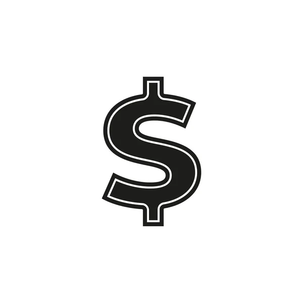 Signo Dólar Icono Signo Moneda Símbolo Dinero Vector Ilustración Efectivo — Archivo Imágenes Vectoriales