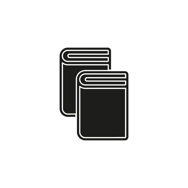 Vektor Bücher Bibliothek Illustration Literatursymbol Bildungsikone Lernbuch Flaches Piktogramm Einfaches — Stockvektor