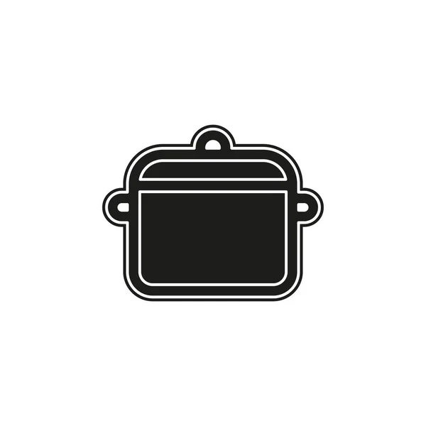 Vector Cocina Olla Ilustración Símbolo Utensilio Cocina Icono Comida Pictograma — Vector de stock