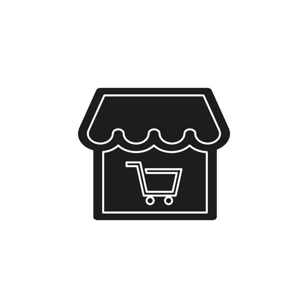 Icône Boutique Ligne Illustration Élément Logo Conception Symboles Boutique Ligne — Image vectorielle