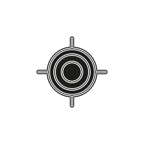 Tembikar Silang Ikon Target Vektor Simbol Sniper Ilustrasi Senjata Piktogram - Stok Vektor